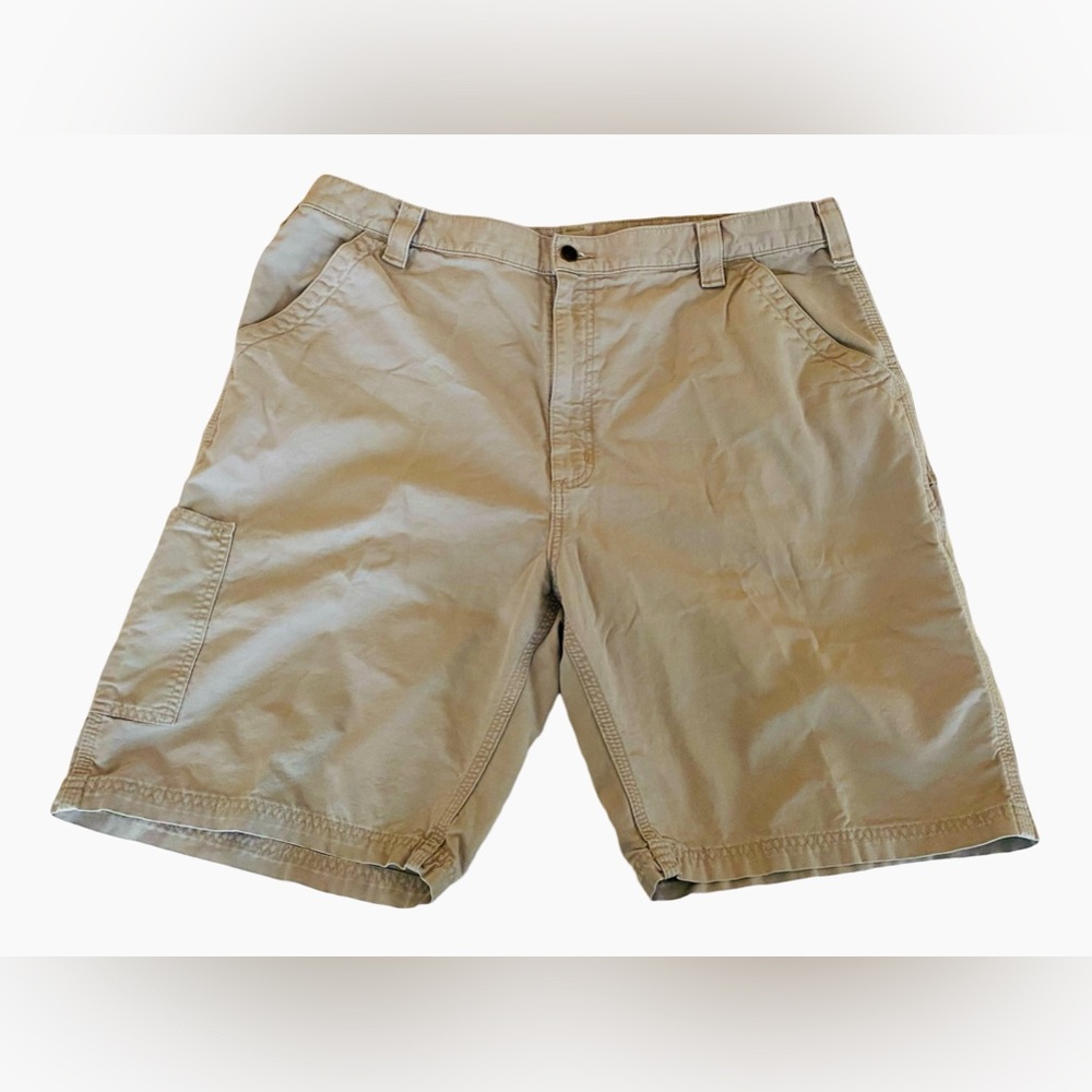 Carhartt Men’s Cargo Shorts 42 Tan Beige Pockets 100% Cotton
